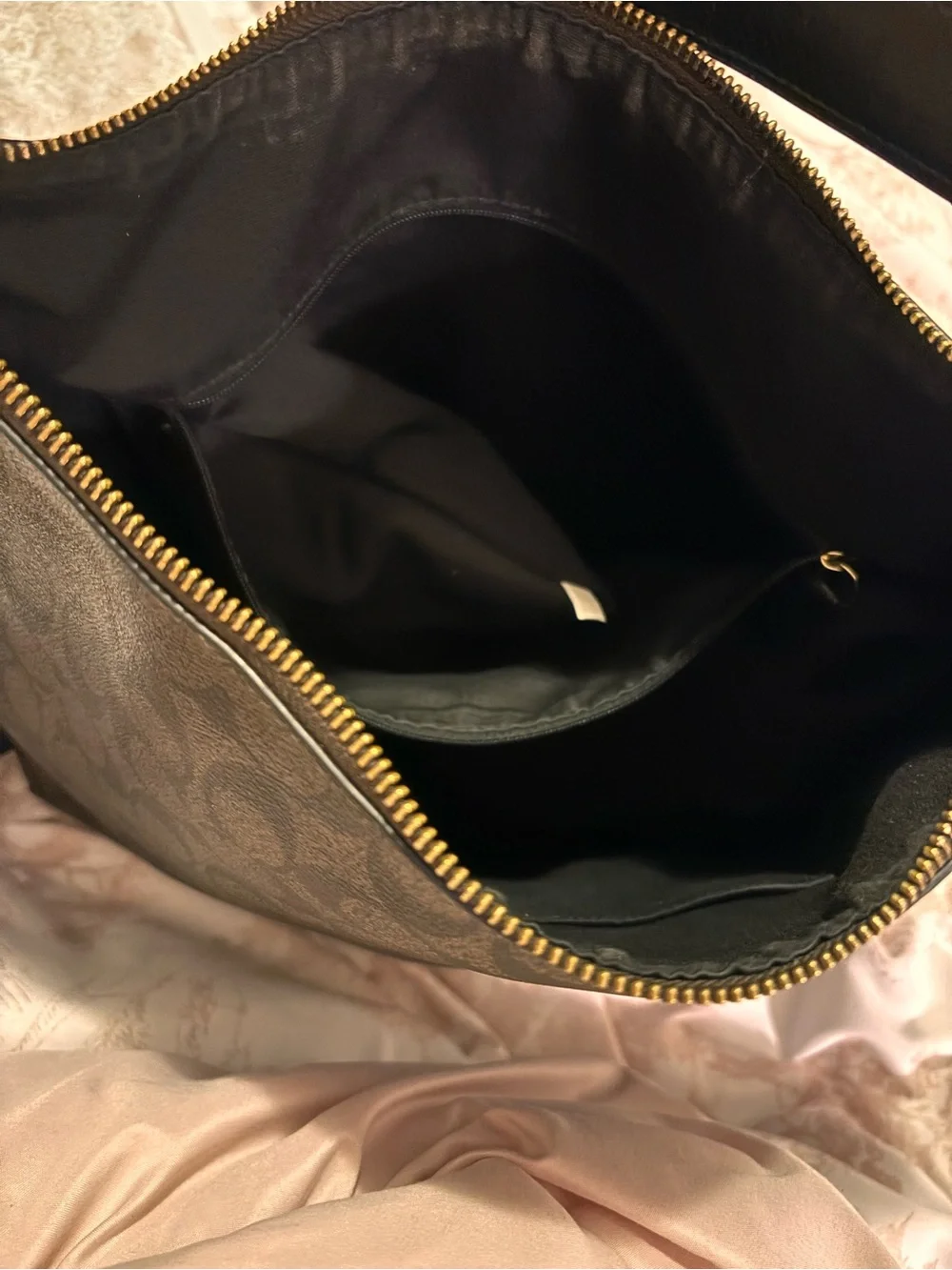 Coach Brown Signature Canvas Shoulder Bag with additional strap